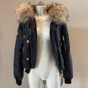 Dsquared2 Down Puffer Jacket with Fur size 42